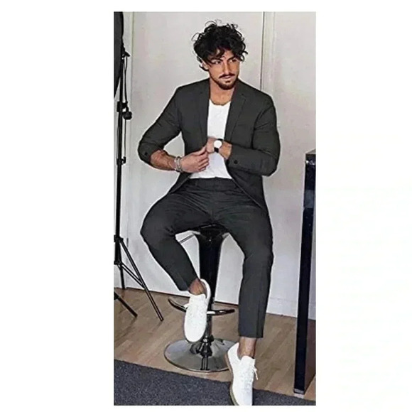 NWT Mens Sport Coat Casual Blazer One Button Business Suit Jacket size M❤️ - Picture 3 of 6